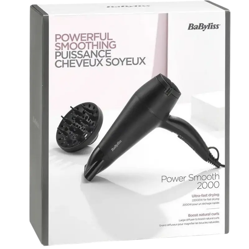 Uscător de păr BaByliss D215DE, 2000W, Negru [3]