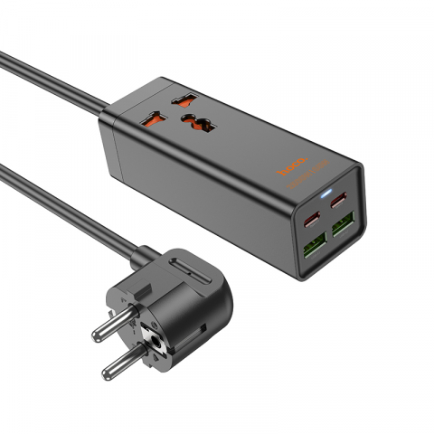 Echipamente de retea - AC10A Barry PD65W GaN (2C2A with 1 socket) desktop charger(EU) black