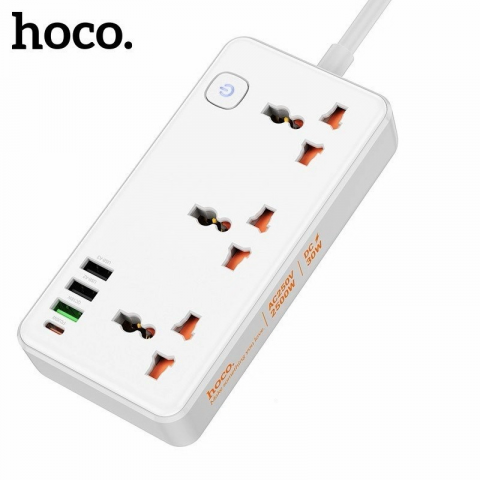 Echipamente de retea - AC8A Storm 3-position socket(PD30W/1C3A)(EU) white