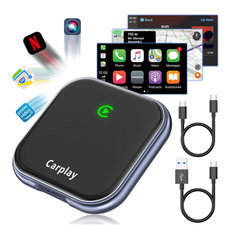 Adaptor Wireless CarPlay & Android Auto Streamline, Negru [1]