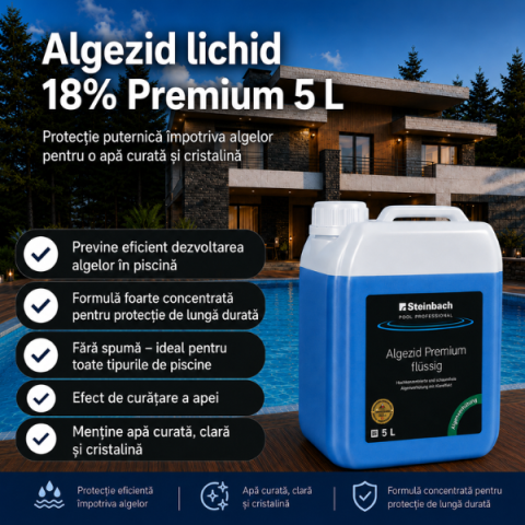 Algicid lichid 18% Steinbach Premium (5 L) – Soluție concentrată anti-alge [1]