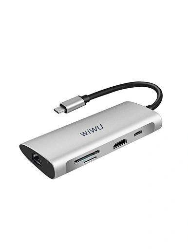 USB HUB - Hub Multifuncțional Alpha 831HRT, Gri – Conectivitate Rapidă și Design Compact