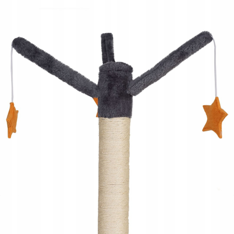 Игровой комплекс для кошек Jumi с платформой, лежанкой и игрушкой, 165x40x92 см, бежевый [8]