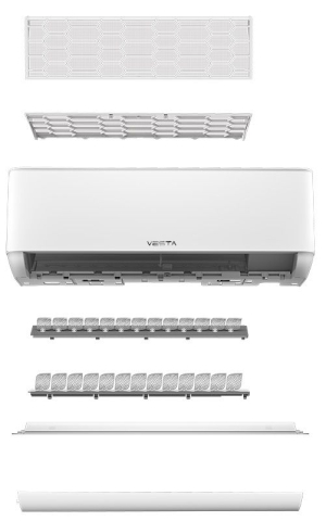 Инверторный кондиционер Advanced Inverter Seria PREMIUM, R32, A+++, Gentle Breeze, 4D Airflow, Ионизатор и УФ-стерилизация, Подогрев наружного блока (-25°C), Wi-Fi Встроенный [10]