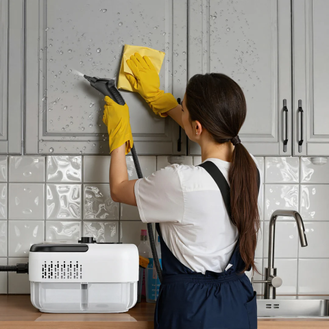 Пароочиститель портативный XO CF47 Smart – Глубокая чистка при 110°C с 6 скоростями и полным набором насадок! [1]