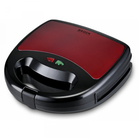 Гриль для сэндвичей - Бутербродница BROCK SSM 6004 RD, 750Вт, 4 в 1 (Сэндвич, Орехи, Вафли, Гриль)