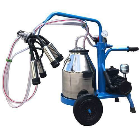 Aparat de muls vaci Tehno MS, 1 post, bidon inox 30 l [1]