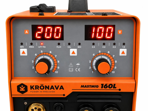 Aparat de sudat semiautomat Kronava Mastmig-160L (FLUX / MMA / LIFT TIG, 250 A, 220 V, fără gaz) [5]