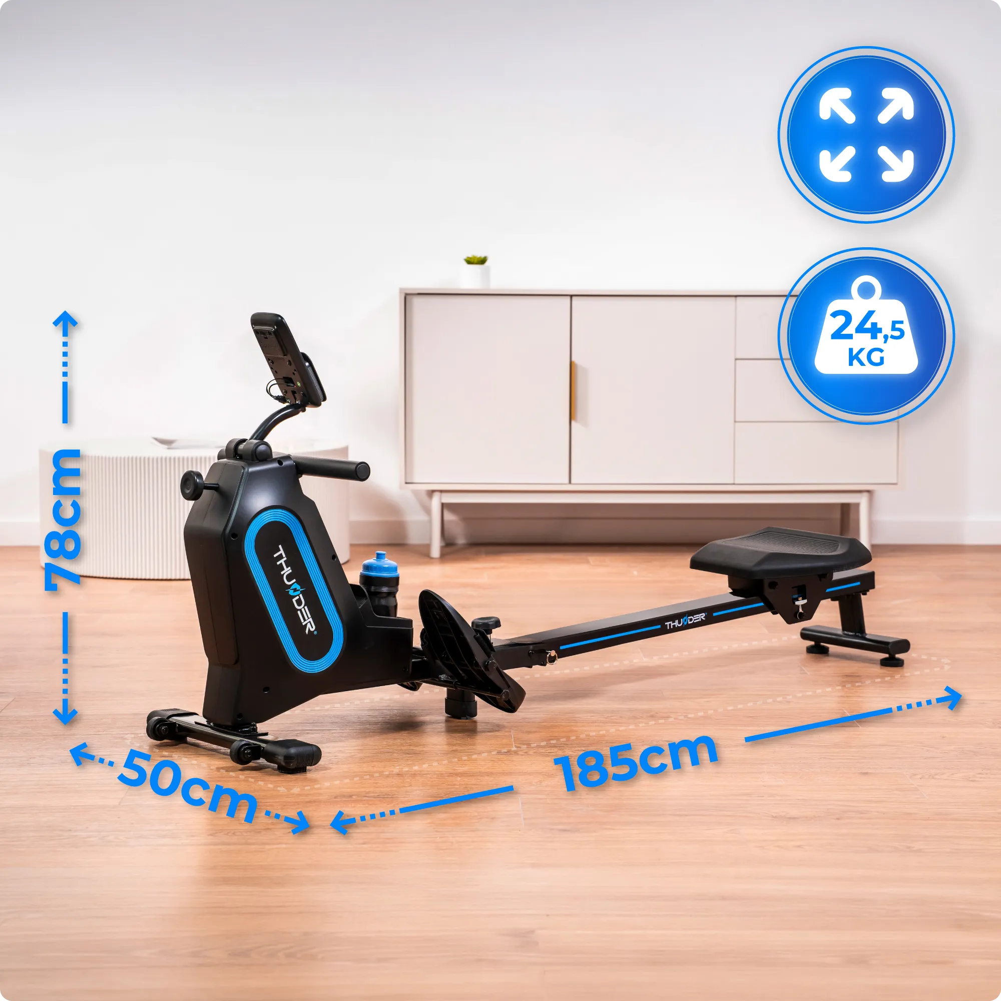 Гребной тренажёр магнитный THUNDER CIRC – Полноценный full-body тренинг дома тихо и эффективно! [3]