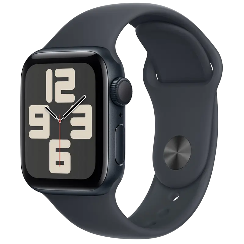 Ceasuri inteligente - Apple Watch SE 2 40mm, carcasă aluminiu, brățară sport Midnight S/M, GPS, Midnight
