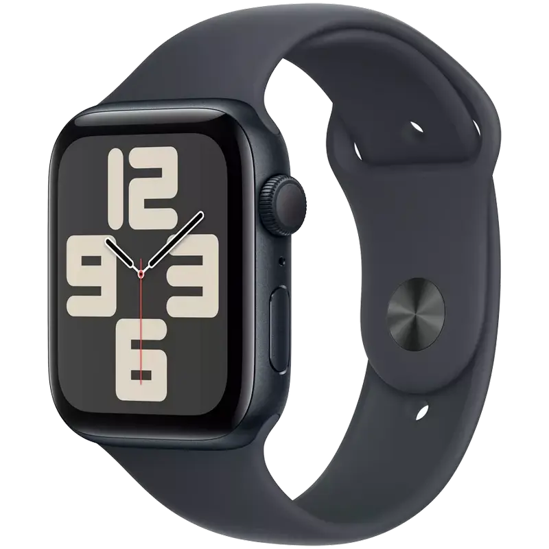 Apple Watch SE 2 44mm, carcasă aluminiu, brățară sport Midnight M/L, GPS, Midnight [1]