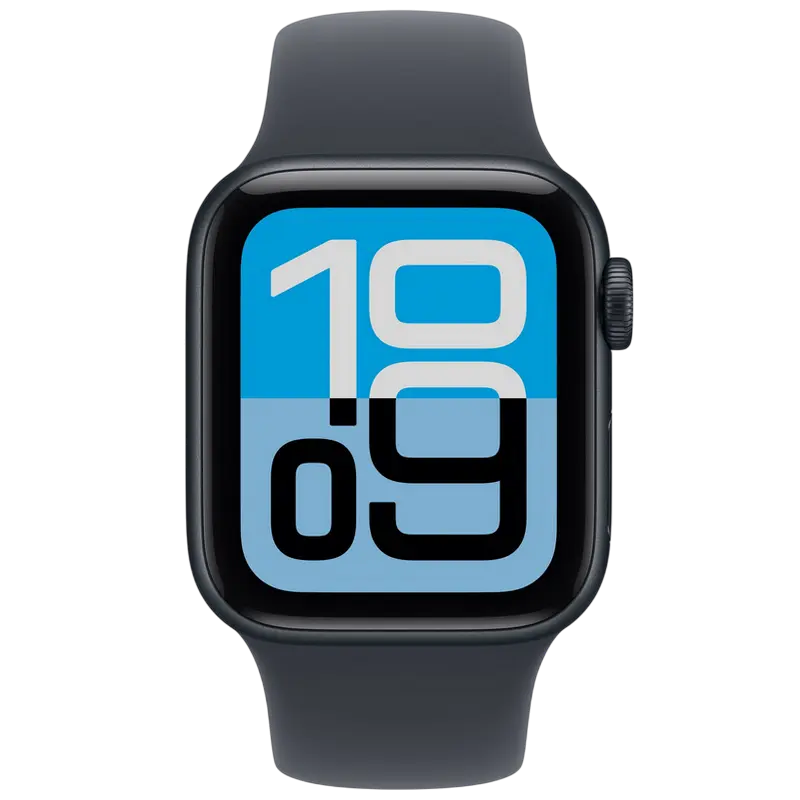 Ceasuri inteligente - Apple Watch SE 3 40mm, carcasă aluminiu, brățară sport Midnight S/M