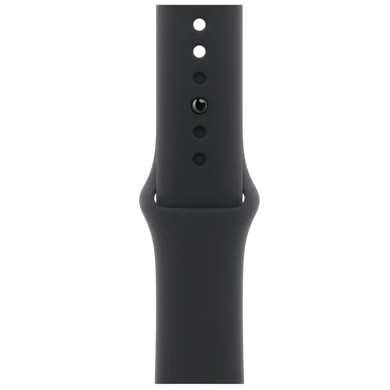 Apple Watch Series 11 GPS, 42mm, carcasă Jet Black, brățară sport neagră S/M [2]
