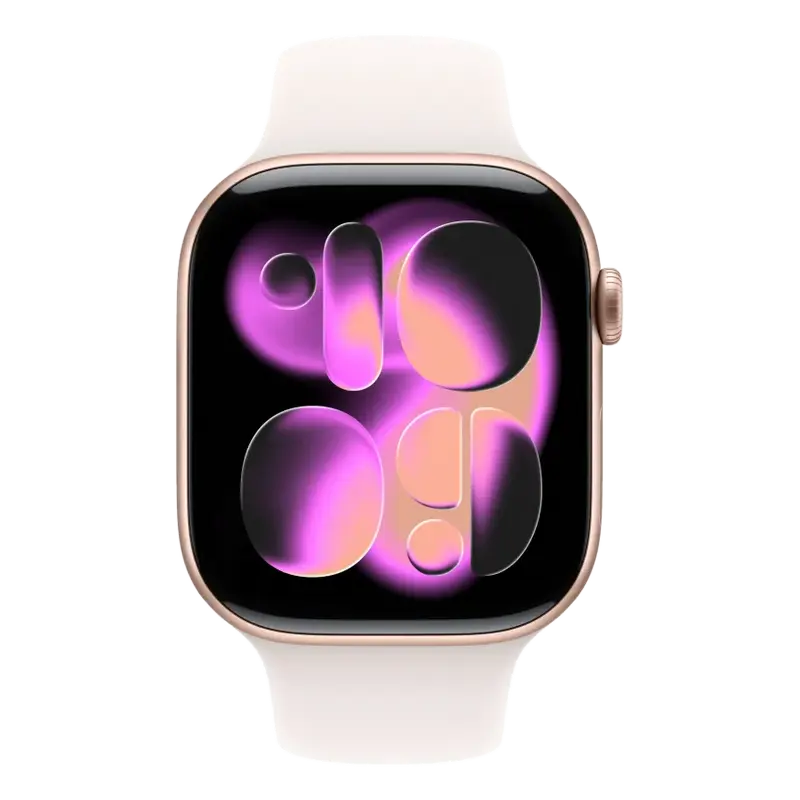 Ceasuri inteligente - Apple Watch Series 11 GPS, 46mm, carcasă Rose Gold, brățară sport Light Blush M/L