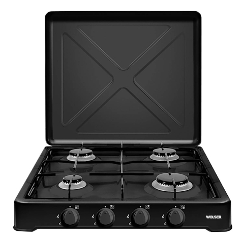 Газовые плиты - Настольная плита Wolser WL-F 04 BE – Производительность и Элегантность для Вашей Кухни
