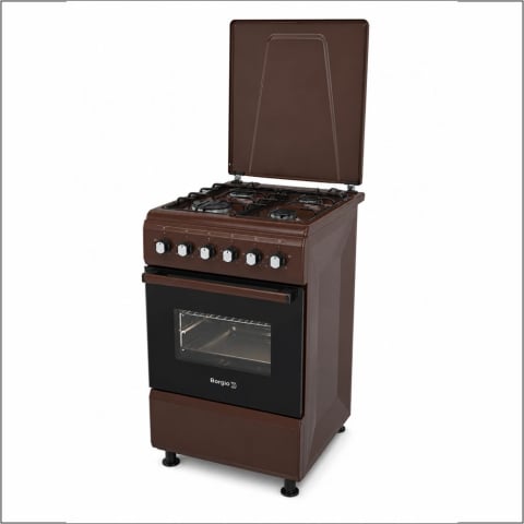 Aragazuri pe gaz - Aragaz Mixt Borgio GE 540B MBBLT, Plită pe Gaz, Cuptor Electric, Maro