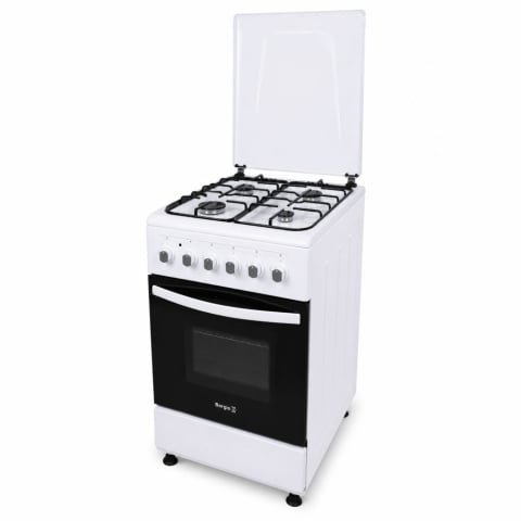 Electrocasnice mari - Aragaz mixt Borgio GE 540W MBBLT (4 arzătoare gaz, Cuptor electric, Gaz control, Aprindere automată, 50 cm, Alb)