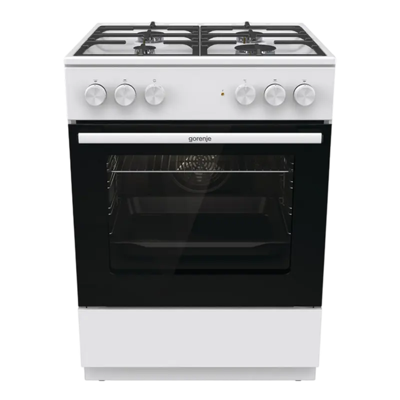 Aragaz Mixt Gorenje GK6A40WFFM, Plită pe Gaz, Cuptor Electric 71L, Grătare Fontă, Alb [2]