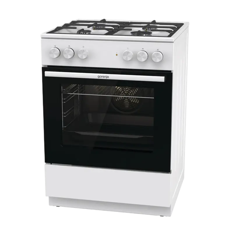 Aragaz Mixt Gorenje GK6A40WFFM, Plită pe Gaz, Cuptor Electric 71L, Grătare Fontă, Alb [3]