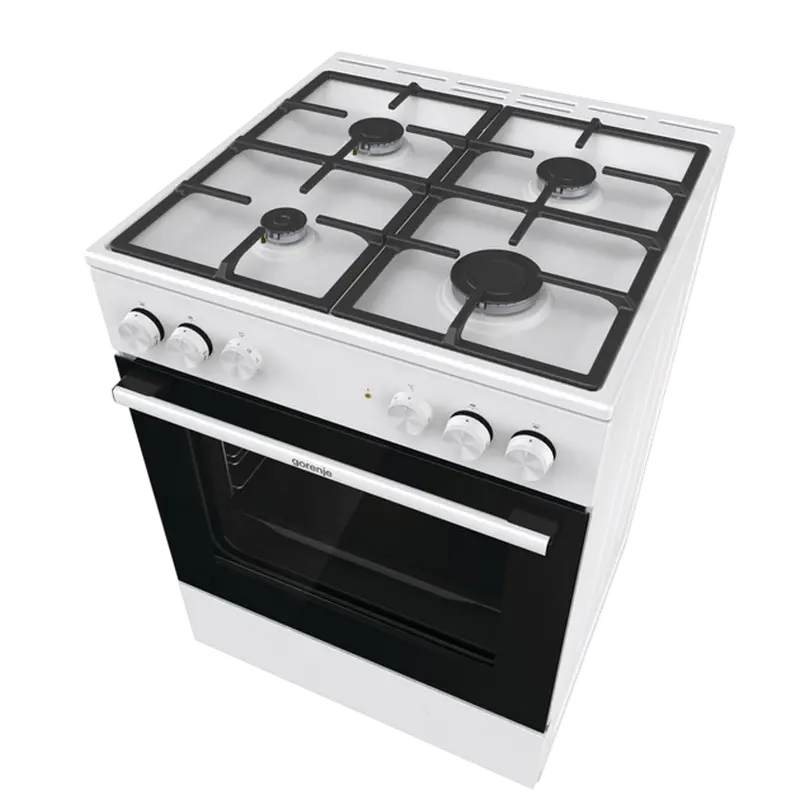 Aragaz Mixt Gorenje GK6A40WFFM, Plită pe Gaz, Cuptor Electric 71L, Grătare Fontă, Alb [4]