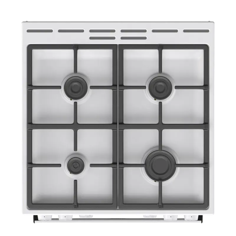 Aragaz Mixt Gorenje GK6A40WFFM, Plită pe Gaz, Cuptor Electric 71L, Grătare Fontă, Alb [1]