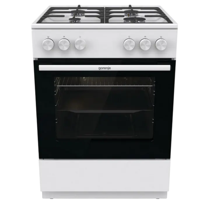 Aragazuri pe gaz - Aragaz pe gaz Gorenje GG6A10WFFM, Cuptor pe Gaz 72L, Grătare Fontă, Clasa A, Alb