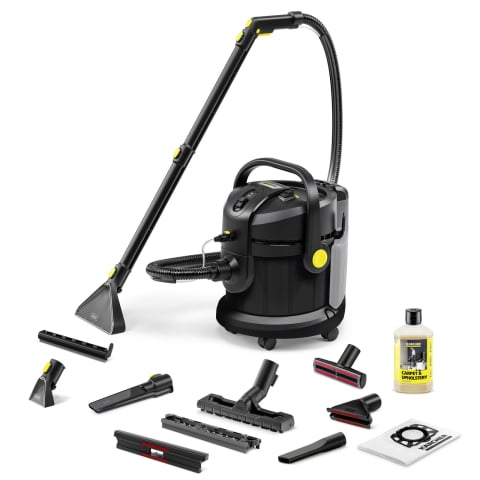 Aspiratoare universale - Aspirator cu spălare prin injecție-extracție Kärcher SE 4 Go!Further (1000W, Ediție Limitată Negru, 25% Plastic Reciclat, Multifuncțional 3-în-1)
