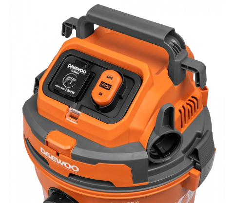 Aspirator industrial DAEWOO DAVC 2500SD (1200 W, 175 mbar, Cuvă 25 L, Uscat/Umed, Filtru HEPA, Priză pentru scule) [5]