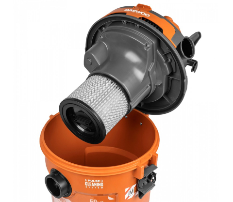 Aspirator industrial DAEWOO DAVC 2500SD (1200 W, 175 mbar, Cuvă 25 L, Uscat/Umed, Filtru HEPA, Priză pentru scule) [9]