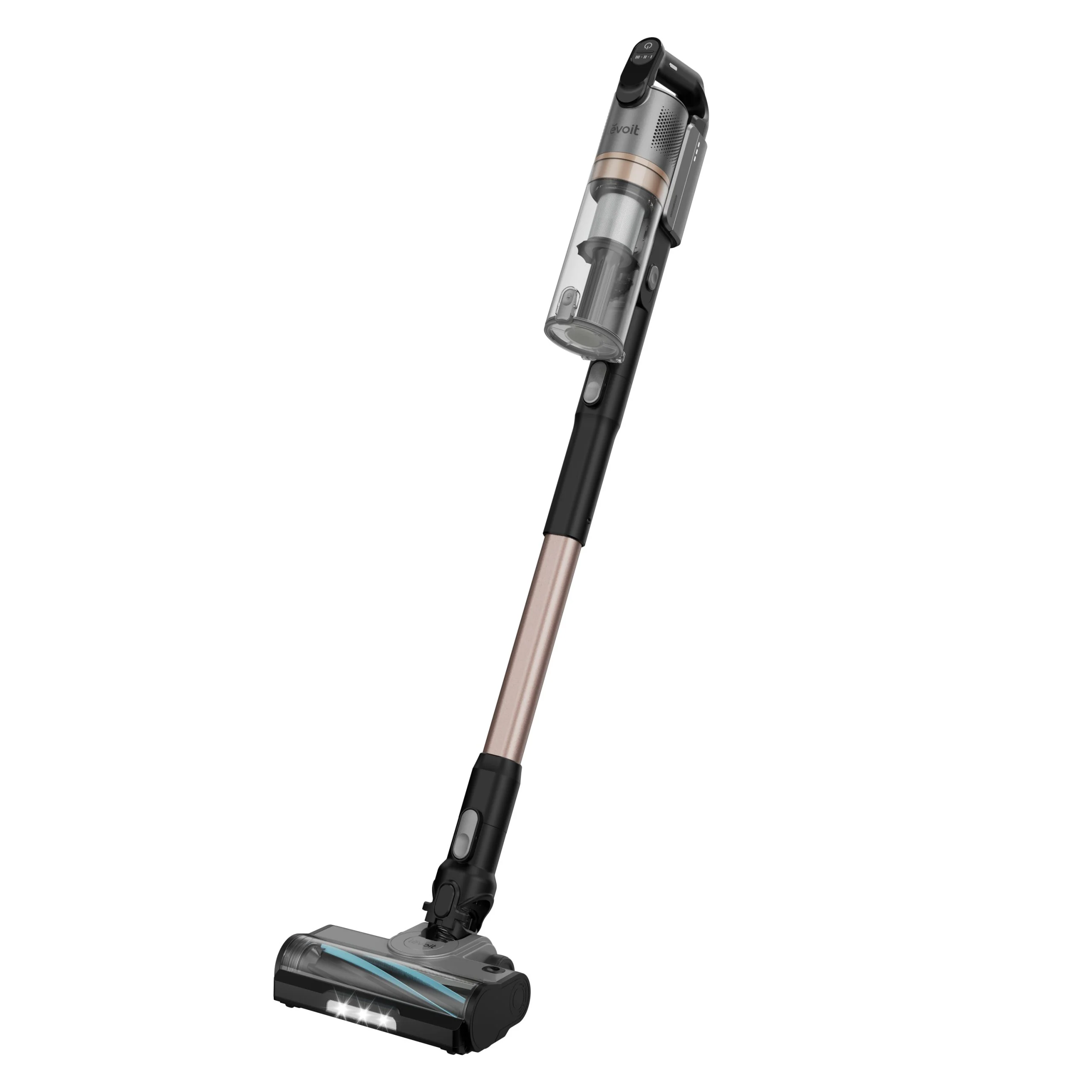 Aspiratoare portabile - Aspirator vertical fără fir Levoit LVAC-300 Plus (240 W, 60 min, Recipient 750 ml, Self-Standing, HEPA, Negru/Argintiu)