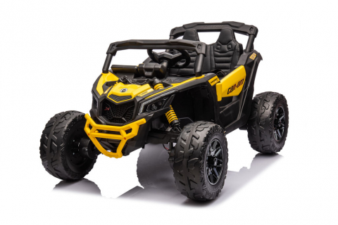 Vehicule cu acumulatori - Детский электрический квадроцикл Жёлтого цвета – 12V 10Ah, 4 мотора, колёса EVA, MP3, пульт управления