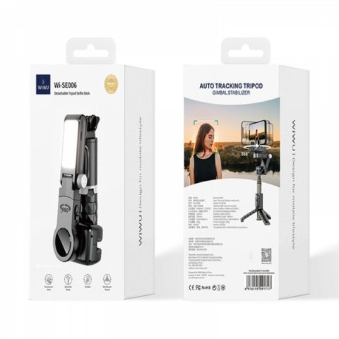 Tripod Auto-Tracking Gimbal Wi-SE006, Negru – Stabilizare Avansată pentru Filmări Profesionale [6]