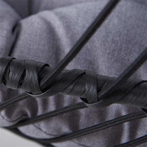 Balansoar suspendat de tip cocon JAMIE Black – Relaxare ergonomicã și confort premium [2]