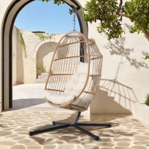 Подвесные кресла - Подвесные качели-кокон JAMIE Natural – эргономичный релакс премиум-класса