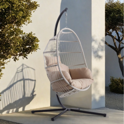 Подвесные кресла - Подвесные качели-кокон JAMIE Sand – эргономичный релакс премиум-класса