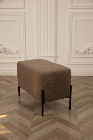 Пуфы и банкетки - Банкетка Nex Home Teddy, металлические ножки, 63x34x42 см, 52 Коричневая