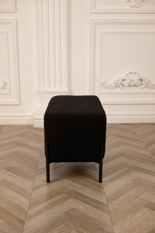 Банкетка Nex Home Teddy, металлические ножки, 63x34x42 см, черный [1]
