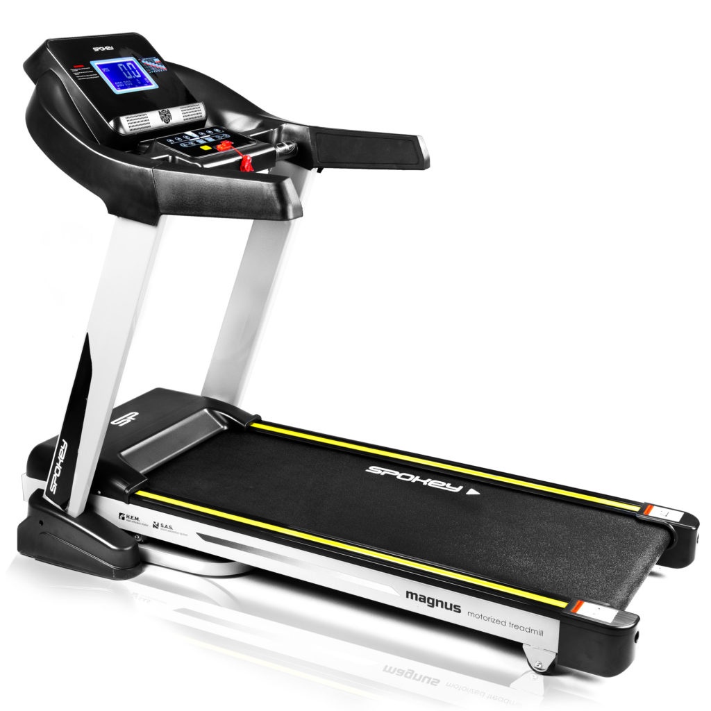 Benzi de alergat - Bandă de alergare electrică Spokey Magnus – motor puternic pentru uz casnic
