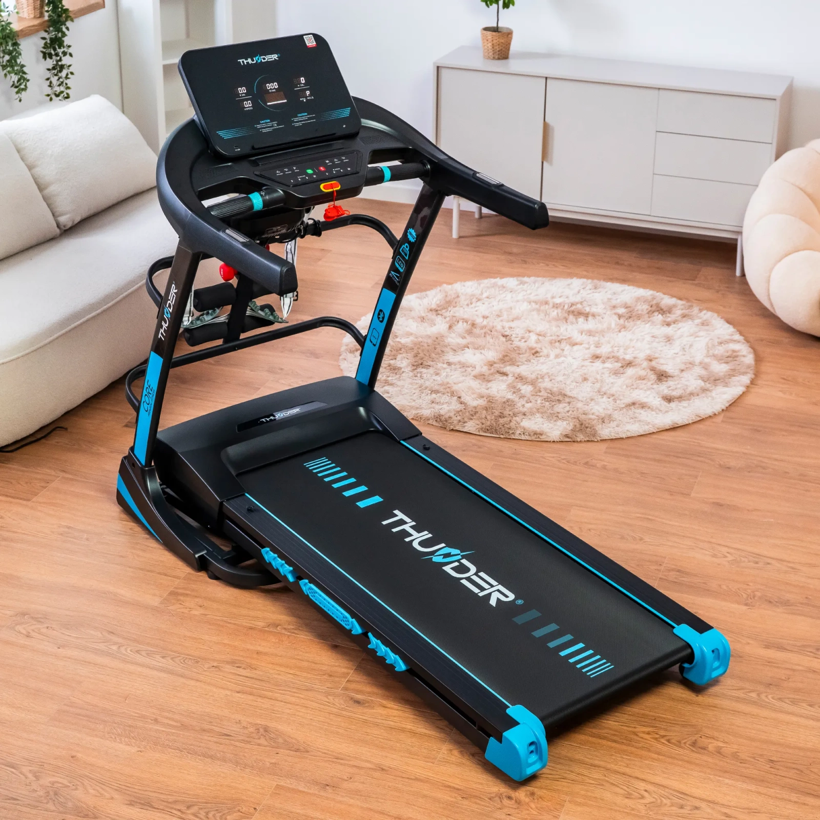 Banda de alergare electrică THUNDER CORE-DS-BLACK – Puternică și inteligentă pentru antrenamente cardio profesionale acasă! [6]