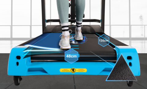 Banda de alergare electrica THUNDER FLEX-DS, WiFi, Viteza maxima 20km/h, maxima suportata 180kg, Black [9]