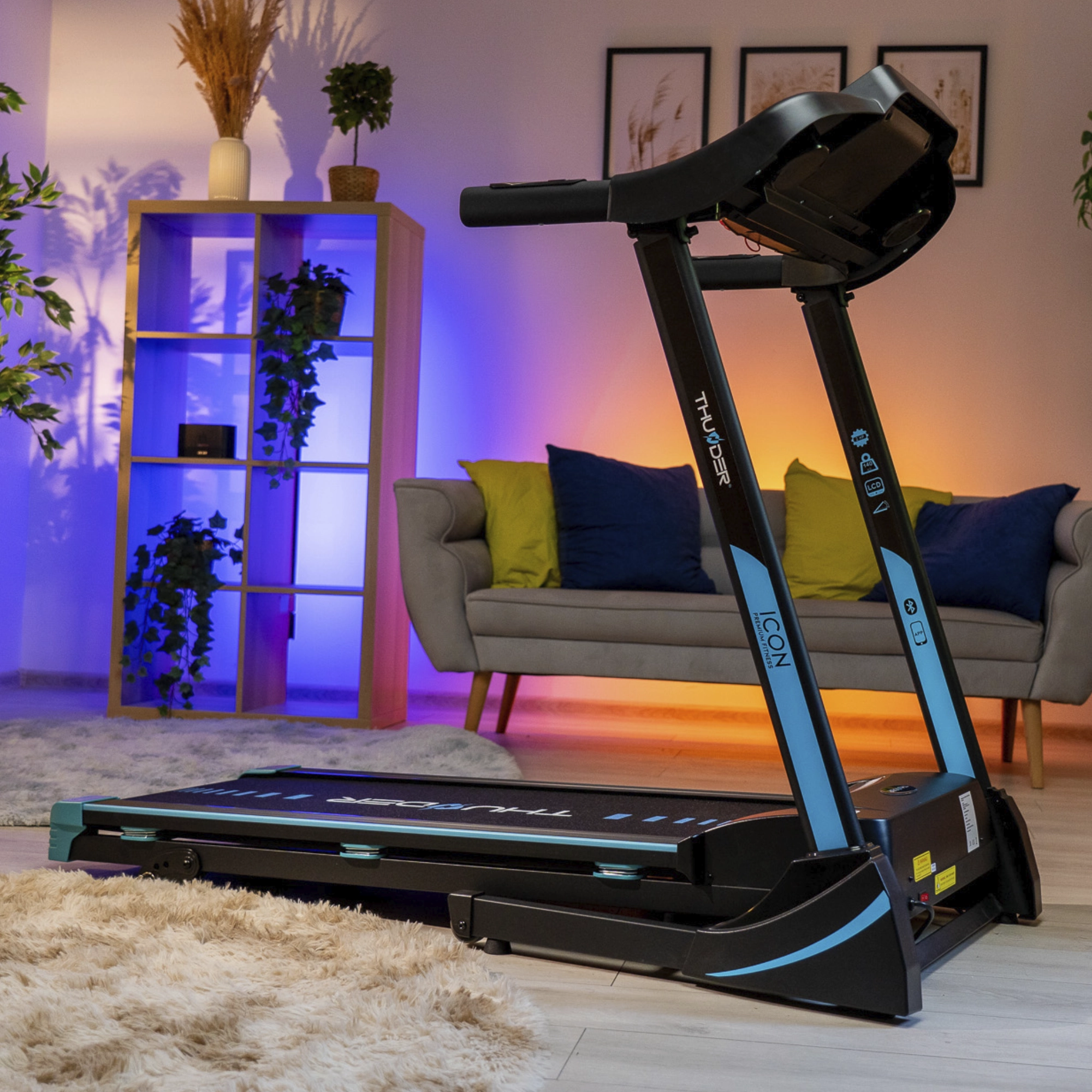 Bandă de alergare electrică THUNDER ICON-BLUE – antrenamente eficiente și confort maxim acasă [2]