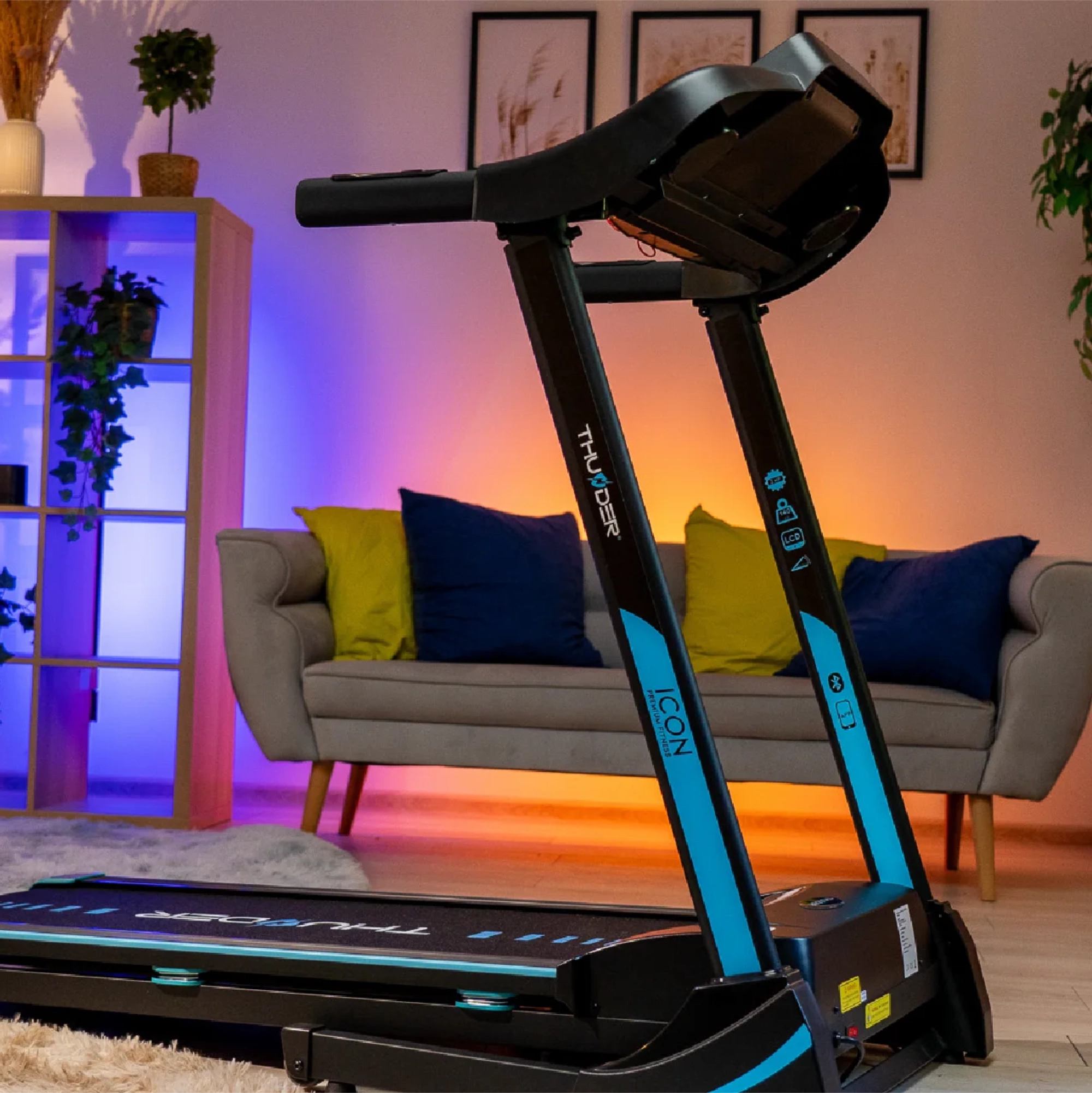 Bandă de alergare electrică THUNDER ICON-BLUE – antrenamente eficiente și confort maxim acasă [5]