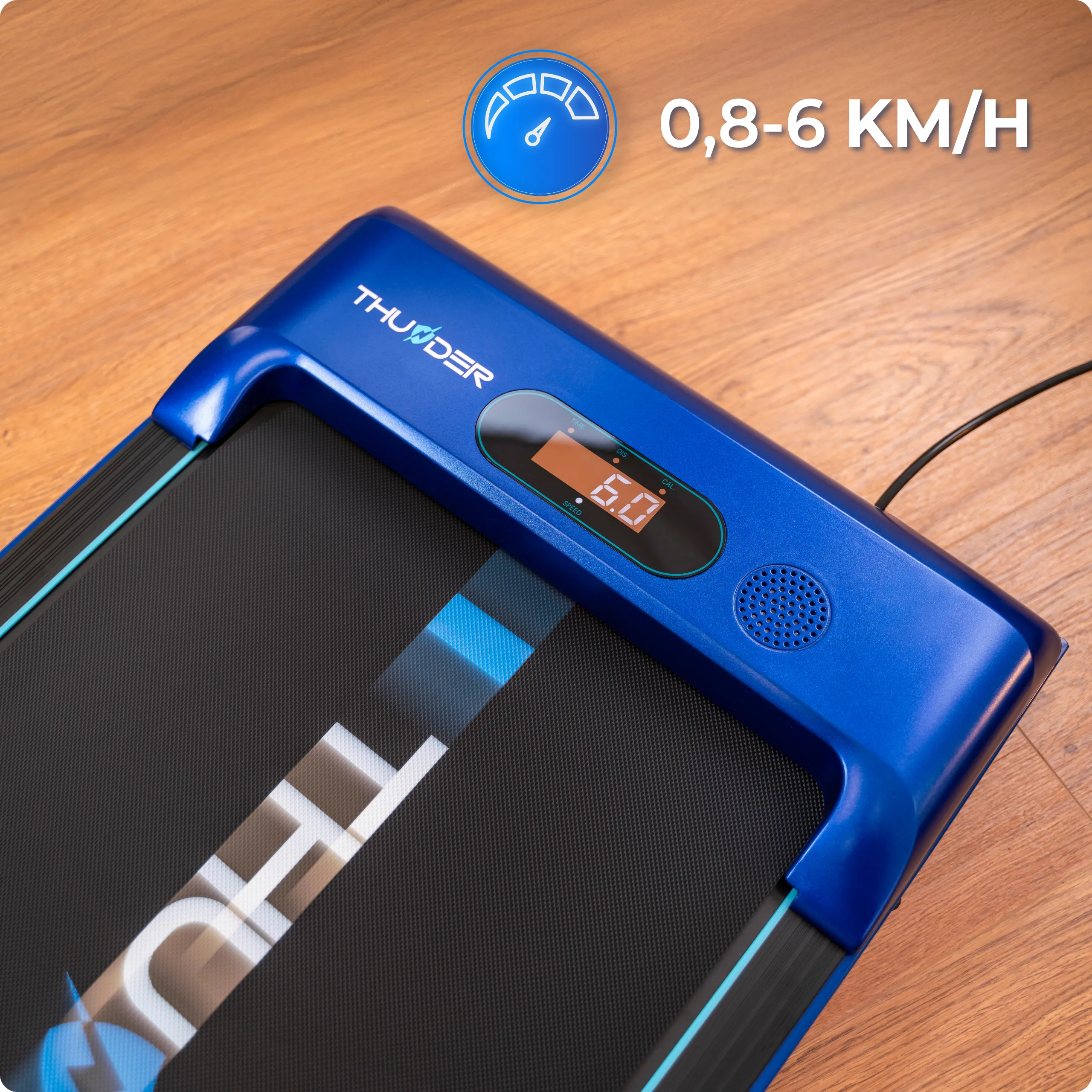 Электрическая беговая дорожка THUNDER® IDEA-BLUE – Компактный и современный тренажёр для дома [3]