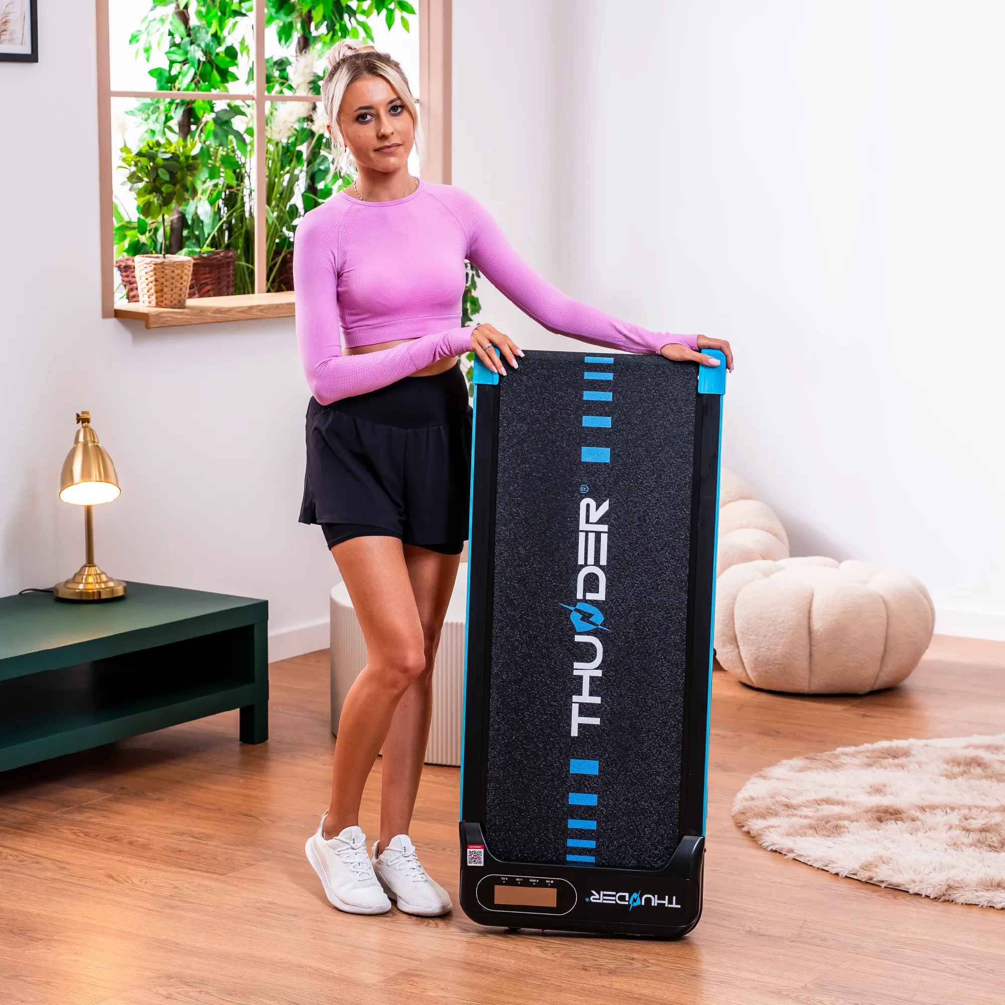 Беговая дорожка электрическая THUNDER®️ KINDI-BLACK – компактный, функциональный и стильный тренажёр [5]