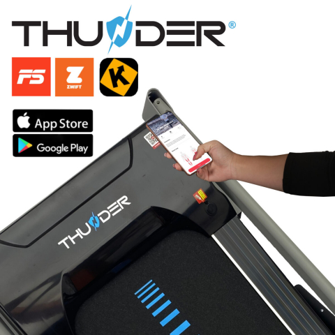 Banda de alergare electrica THUNDER NETO, Viteza maxima 18km/h, maxima suportata 120kg, Black [7]