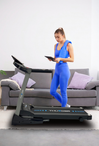 Banda de alergare electrica THUNDER NETO, Viteza maxima 18km/h, maxima suportata 120kg, Black [3]