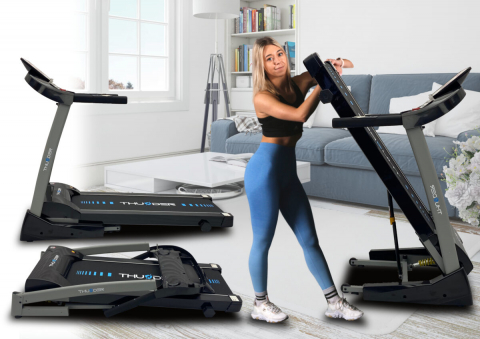 Banda de alergare electrica THUNDER NETO, Viteza maxima 18km/h, maxima suportata 120kg, Black [4]