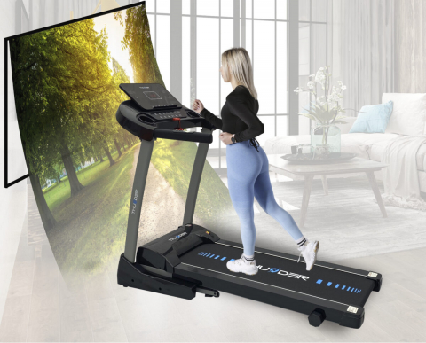 Banda de alergare electrica THUNDER NETO, Viteza maxima 18km/h, maxima suportata 120kg, Black [5]