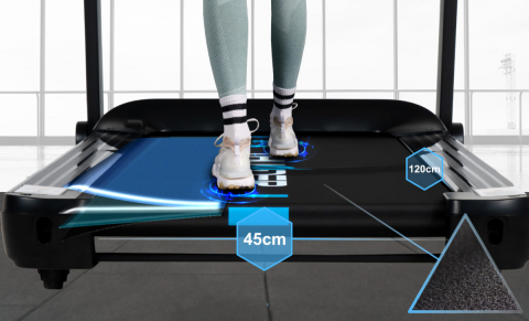 Banda de alergare electrica THUNDER PHENOM-S, Viteza maxima 18km/h, maxima suportata 160kg, Black [6]