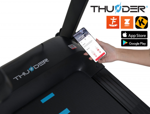 Banda de alergare electrica THUNDER PHENOM-S, Viteza maxima 18km/h, maxima suportata 160kg, Black [1]